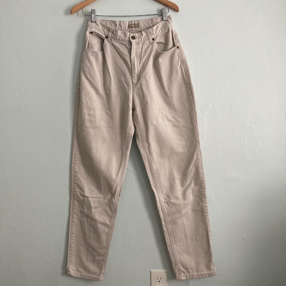 LIZ CLAIBORNE Jeans Women's 10 Vintage High-Waist Cream White Mom Jeans